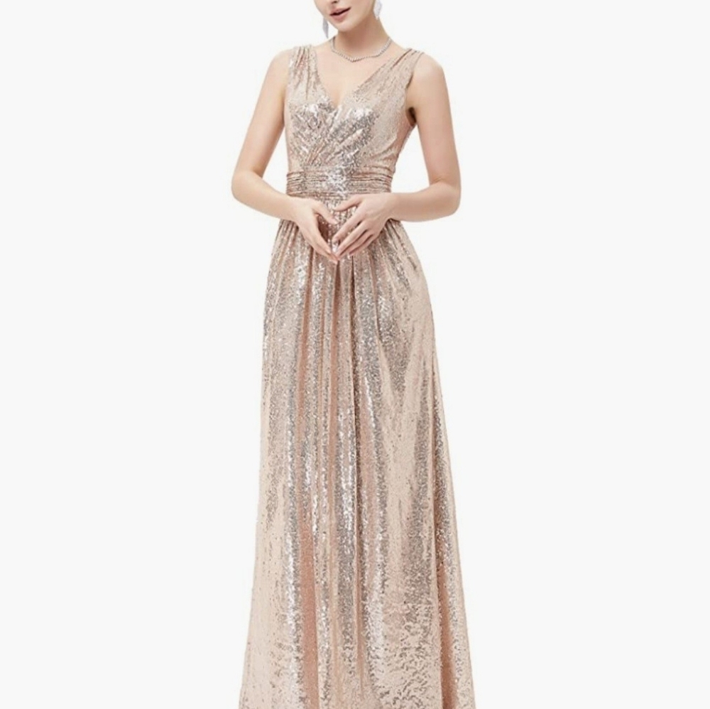 Kate Kasin Women Sequin Bridesmaid Dress